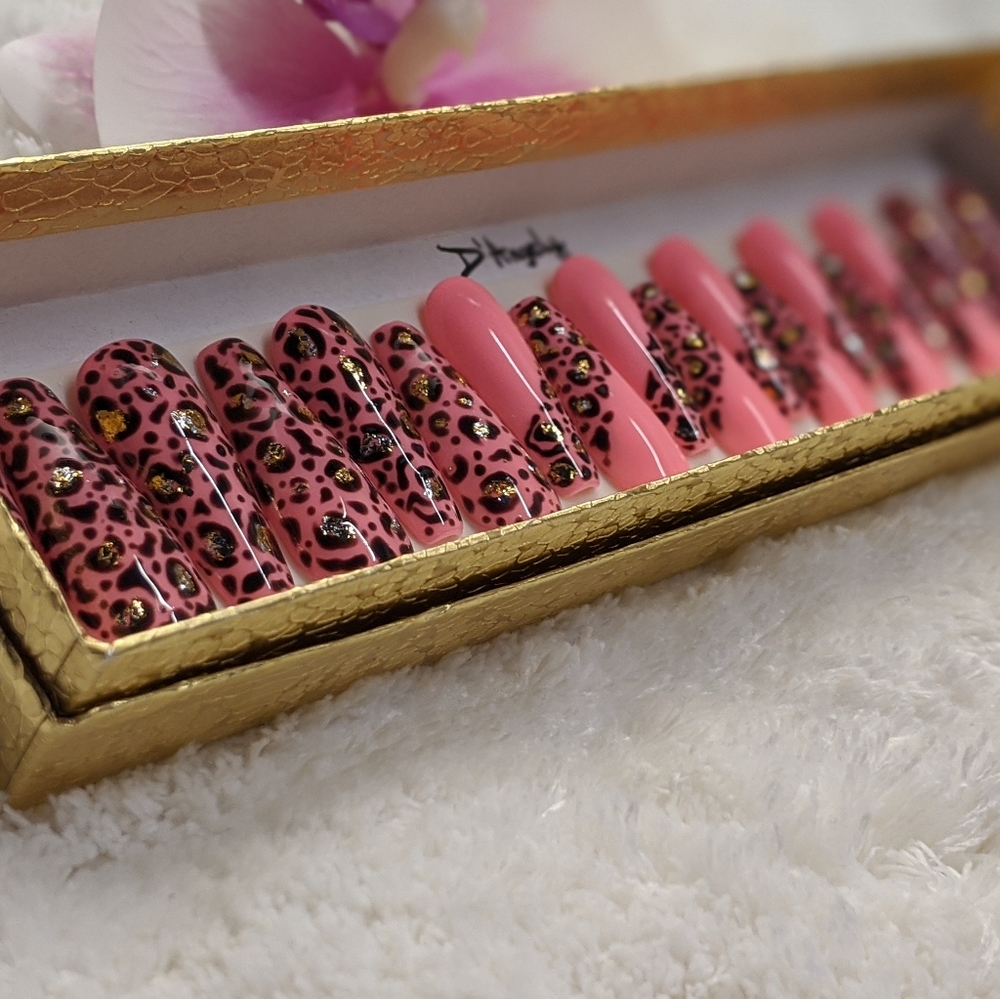 Hot Pink Press On Nails. Firm Price.